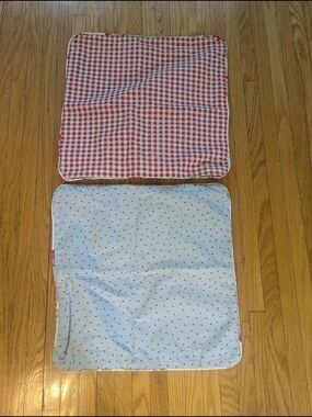Cath Kidston Red Gingham & Red Polka Dot Reversible Cushion Covers